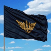 Прапор Повітряні Сили Емблема синій